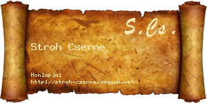 Stroh Cserne névjegykártya